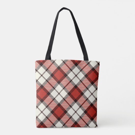 Red Tartan Karo Tasche (Rückseite)