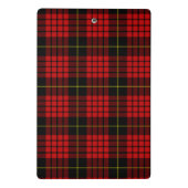 Red Tartan Mini Clipboard Klemmbrett (Rückseite)