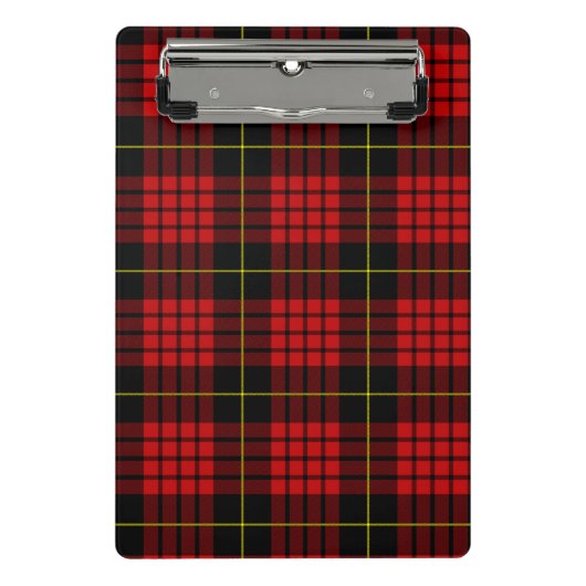 Red Tartan Mini Clipboard Klemmbrett (Vorderseite)