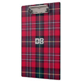 Red Tartan mit/ohne Ihre Initialen(n) Klemmbrett (Links)