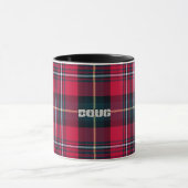Red Tartan mit/ohne Name (oder andere Tasse) Tasse (Zentrum)