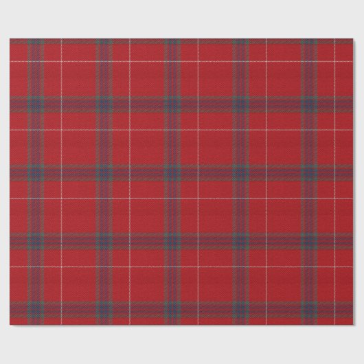 Red Tartan Muster ID589 Geschenkpapier (Flach)