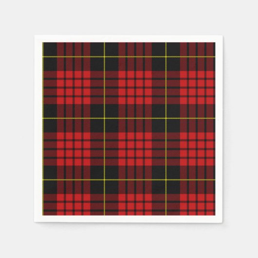 Red Tartan Paper Napkins Serviette (Vorderseite)