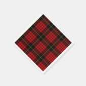 Red Tartan Paper Napkins Serviette (Ecke)