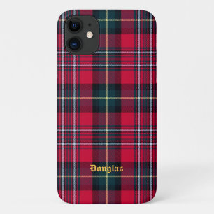 Red Tartan Phone Case mit Namen oder Initialen