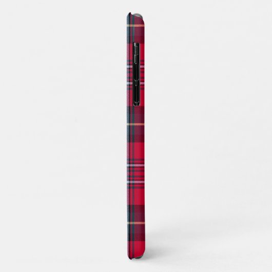 Red Tartan Phone Case mit Namen oder Initialen (Hinten/Links)