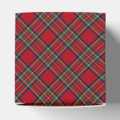 Red Tartan Plaid Christmas Bear Birthday Favor Box Geschenkschachtel (Oben)