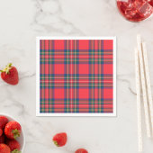 Red Tartan Plaid Holiday Classic Festive Colorful Serviette (Beispiel)
