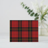 Red Tartan Postcard Postkarte (Stehend Vorderseite)