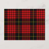 Red Tartan Postcard Postkarte (Vorderseite)