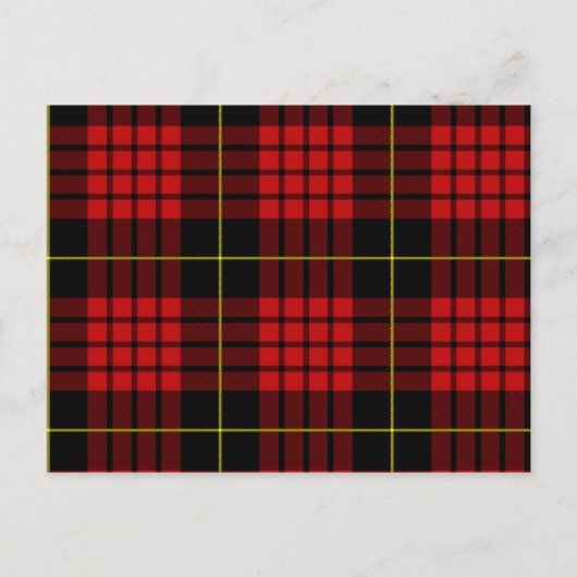 Red Tartan Postcard Postkarte (Vorderseite)