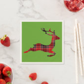 Red Tartan Rentier Schottische Weihnachten Serviette (Beispiel)
