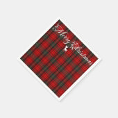 Red Tartan Scotland Nahtloses Kariertes Muster Serviette (Ecke)