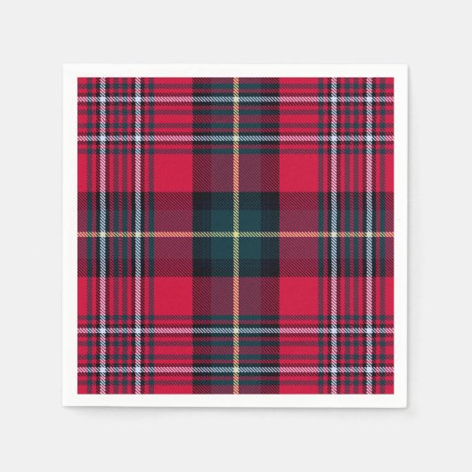 Red Tartan Serviette (Vorderseite)