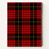 Red Tartan Spiral Notebook Notizblock (Rückseite)