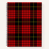 Red Tartan Spiral Notebook Notizblock (Vorderseite)