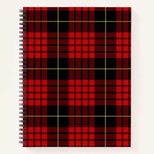 Red Tartan Spiral Notebook Notizblock (Vorderseite)