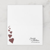 Red Tartan Table Platzkarte oder Escortkarte (Außenseite Aufgefaltet)