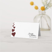 Red Tartan Table Platzkarte oder Escortkarte (Vorderseite)