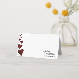 Red Tartan Table Platzkarte oder Escortkarte