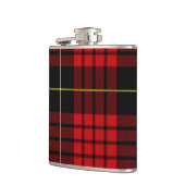 Red Tartan Vinyl Wrapped Flask Flachmann (Links)