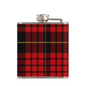 Red Tartan Vinyl Wrapped Flask Flachmann (Rückseite)