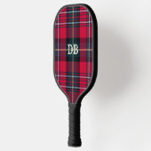 Red Tartan w/out) Name oder Initiale Pickleball Schläger (Links)