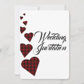Red Tartan Wedding Einladung (Vorderseite)