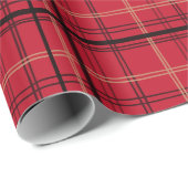Red Tartan Weihnachtswrapping Paper Geschenkpapier (Rolleneckpunkt)