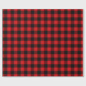 Red Tartan Weihnachtswrapping Paper Geschenkpapier (Flach)