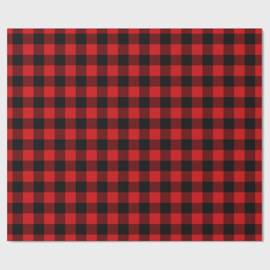 Red Tartan Weihnachtswrapping Paper Geschenkpapier (Flach)