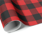 Red Tartan Weihnachtswrapping Paper Geschenkpapier (Rolleneckpunkt)