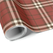 Red Tartan Wrapping Paper Geschenkpapier (Rolleneckpunkt)