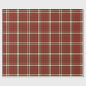 Red Tartan Wrapping Paper Geschenkpapier (Flach)