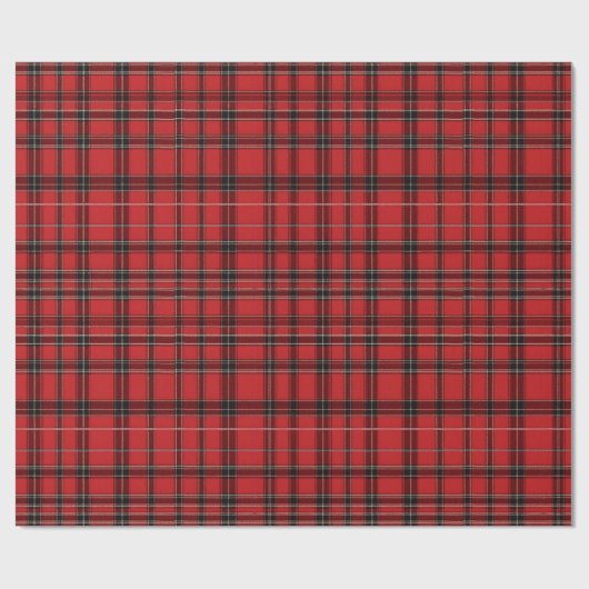 Red Tartan Wrapping Paper Geschenkpapier (Flach)