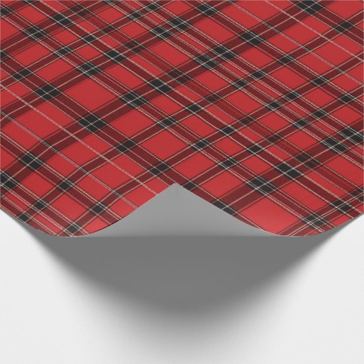 Red Tartan Wrapping Paper Geschenkpapier (Ecke)