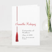 Red Tassel Abschluss Ankündigung (Vorderseite)