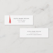 Red Tassel Abschluss Name Card Mini Visitenkarte (Vorne/Hinten)