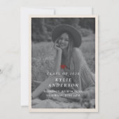 Red Tassel Senior Photo High School Graduation  Einladung (Rückseite)