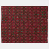 Red Tatreez Pattern Fleecedecke (Vorderseite (Horizontal))