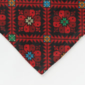 Red Tatreez Pattern Fleecedecke (Ecke)