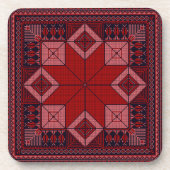 Red Tatreez Untersetzer (Vorderseite)