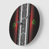 Red Tattoo Surf Große Wanduhr (Winkel)