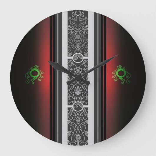 Red Tattoo Surf Große Wanduhr (Vorderseite)