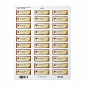 Red Tattoo Winged Heart Address Label (Vorne)