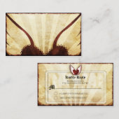 Red Tattoo Winged Heart RSVPCards Begleitkarte (Vorne/Hinten)
