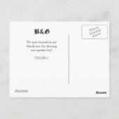 Red Tattoo Winged Heart Vielen Dank Postcard Postkarte (Rückseite)