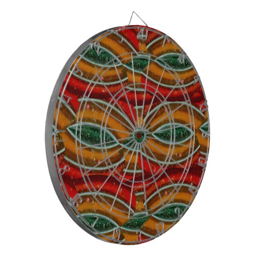 Red Tawny Green Locks Dartscheibe (Vorderseite Links)