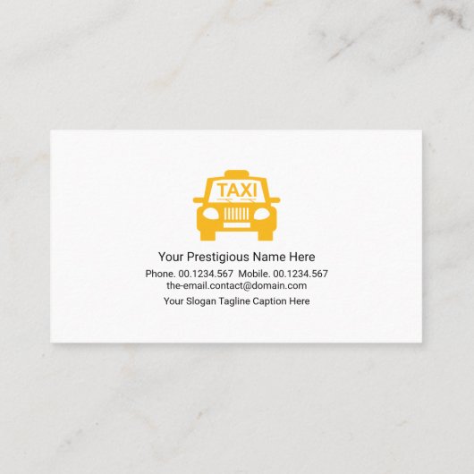 Red Taxi Karo Lokalisierungssymbole Treiber für di Visitenkarte (Rückseite)