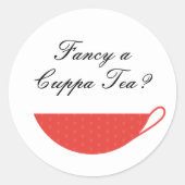Red Teacup Umschlag Aufkleber & Sticker (Vorderseite)